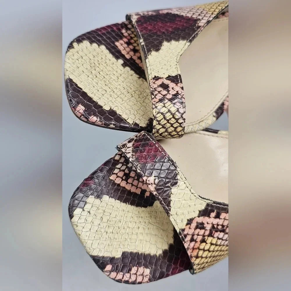Vince Camuto Women's Madilin Platform Snake Print Leather Sandal Size 9 - Picture 3 of 15